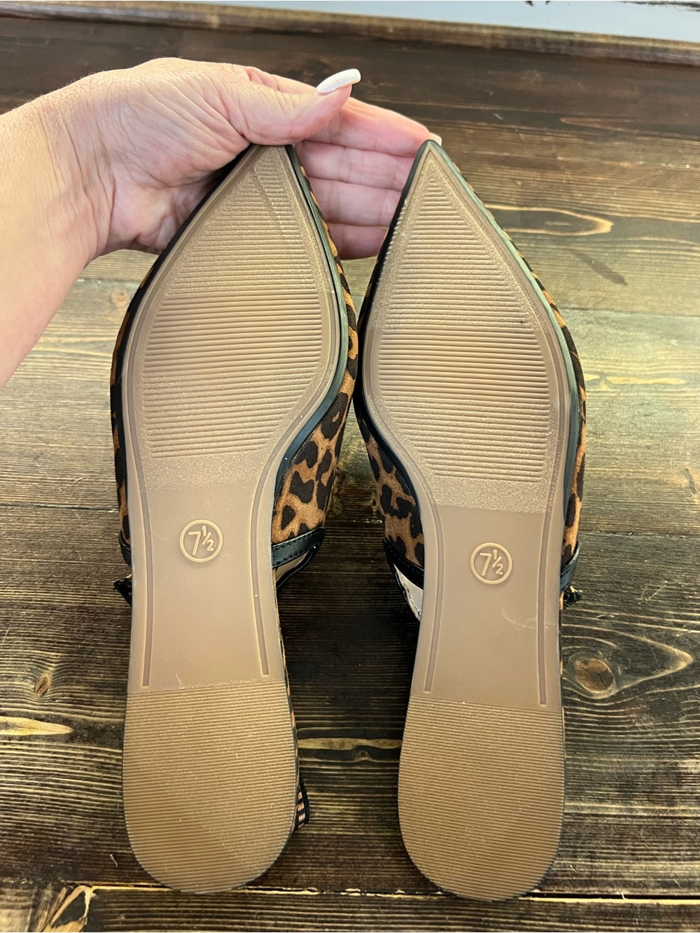 A New Day • Women’s “London” Slingback Flats Leopard Print Pointed Toe •Size 7.5 - Picture 9 of 10